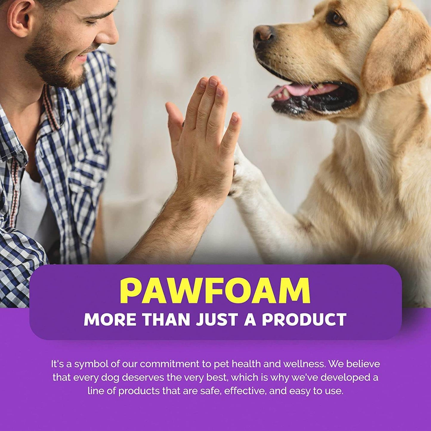 Petnatics dog paw foam for soft, healthy, and nourished paw pads